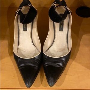 Sergio Rossi leather & velvet heels
